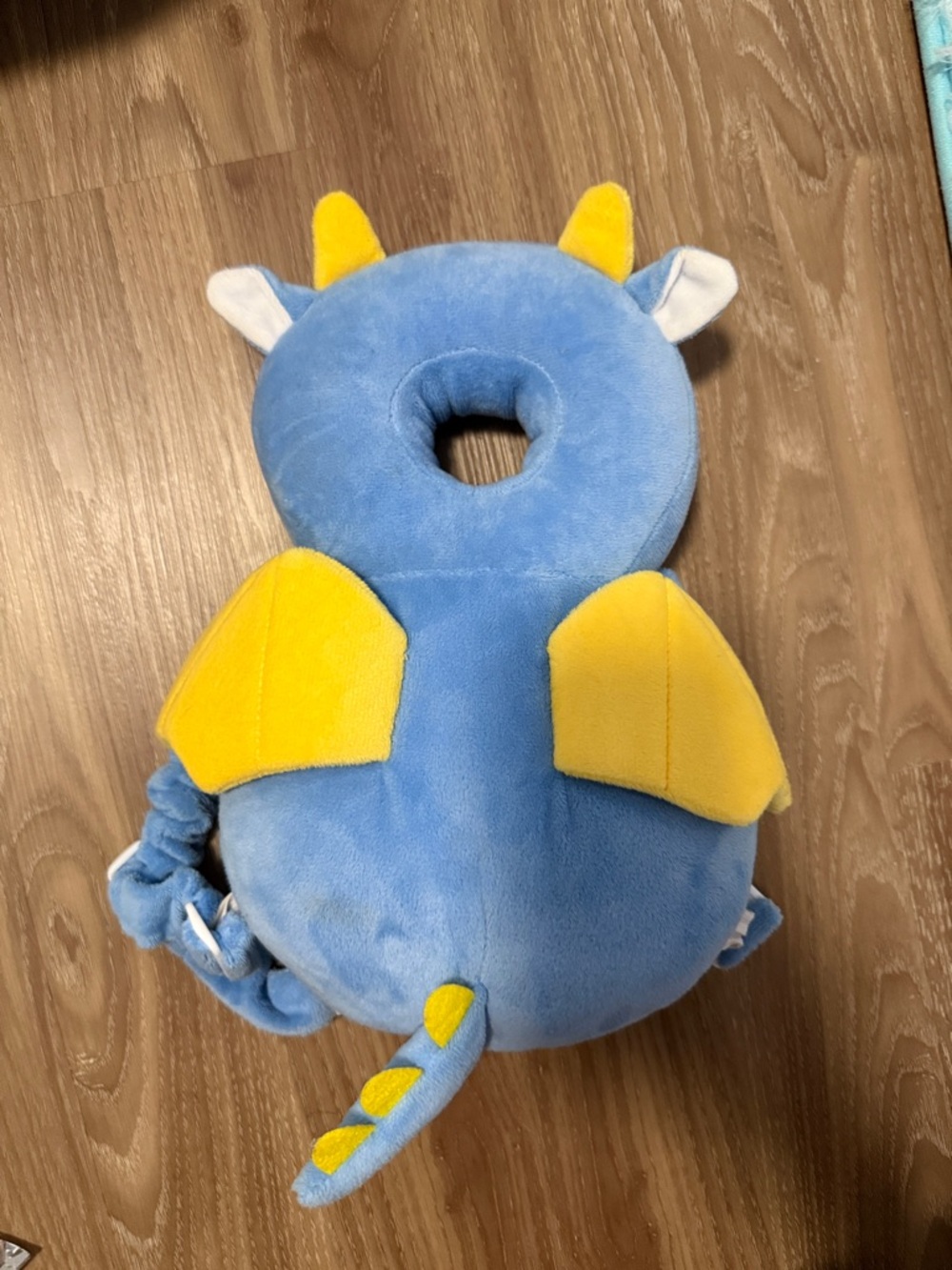 Blue and Yellow Plush Dragon Backpack